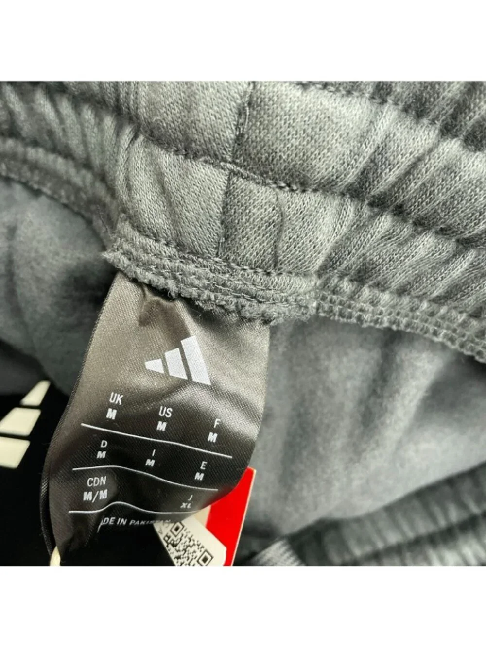 Adidas Men's M Fleece Sweatpants Gray 30% Polyester Elastic Waistband L1543